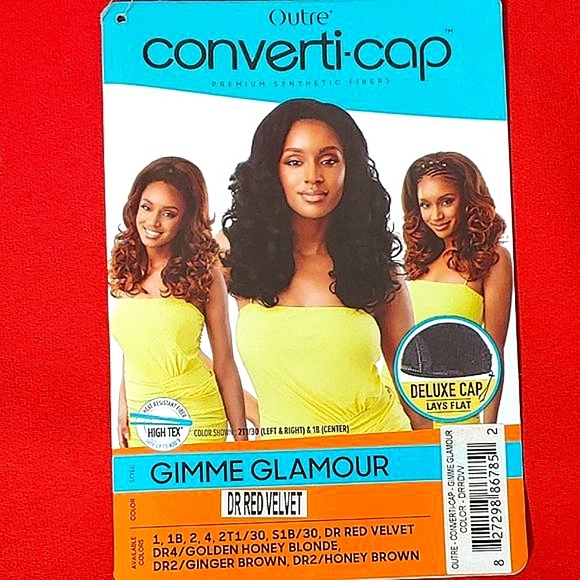 Outre Converti-Cap Half-Wig: Gimme Glamour (Color Available: DR Red Velvet) - Picture 7 of 16